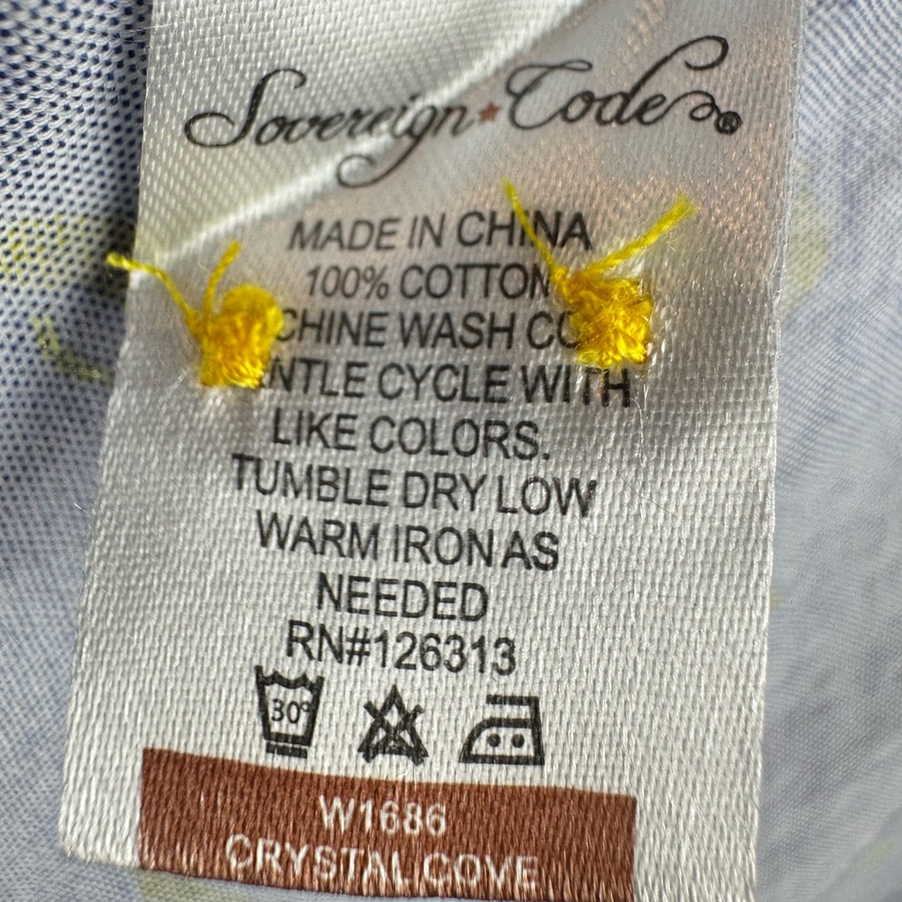 Sovereign Code Casual Button Down Shirt with Bana… - image 6